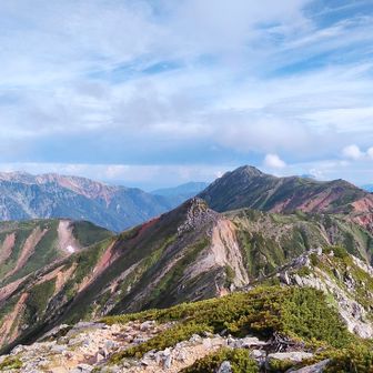 水晶岳方面