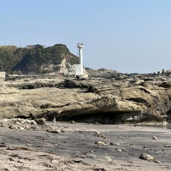 いよいよ海岸に…近くでは家族連れでバーベキューも見られました