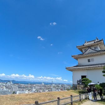 素晴らしい青空と瀬戸大橋方面を臨む