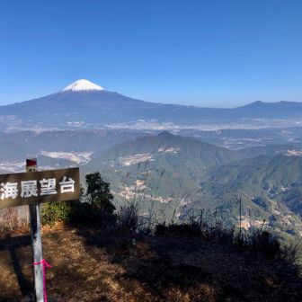 昨日山行した愛鷹山が右