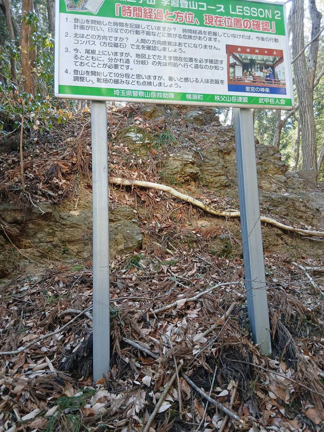 標識の後ろには破線ルート
ヤバそう⚠️