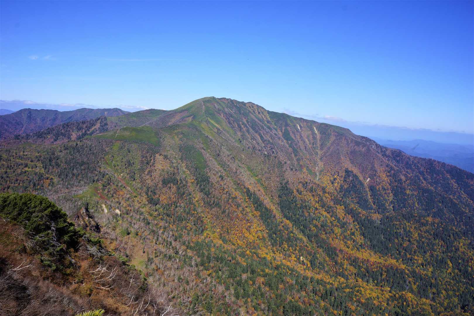 稜線の右手には武利岳が！