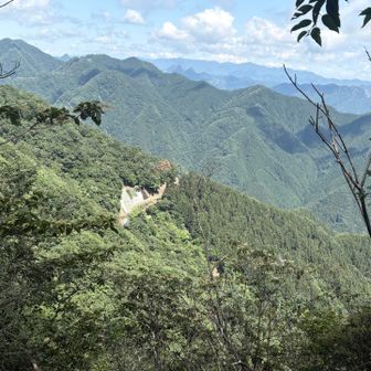 この登山コースほぼ眺望無いですが、少しだけ広がりました✨