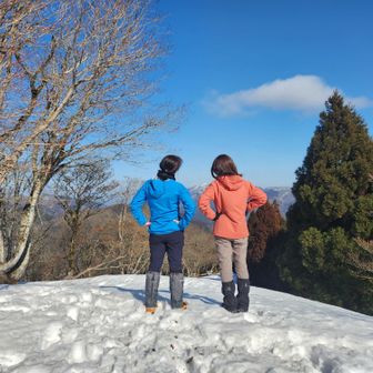 武奈🏔️見ながらのツーショト👭