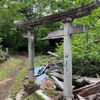 鳥居も壊れています