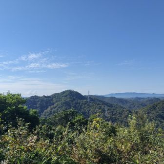 母塚山から安田要害山が見えた