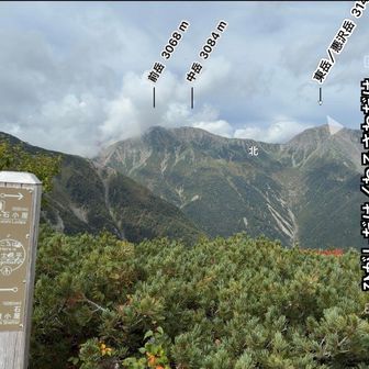 富士見平にて　荒川三山