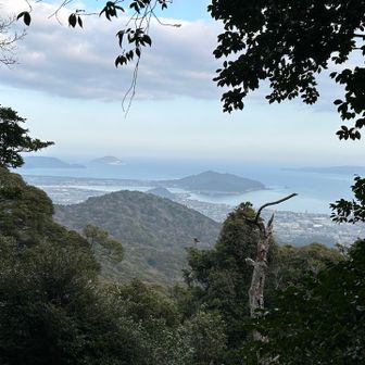 高祖山から糸島の今津方面を👀