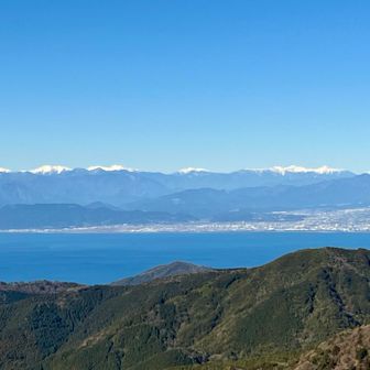 南アルプスもお腹いっぱい😁
1番右のとんがり頭は北岳かな？🏔️