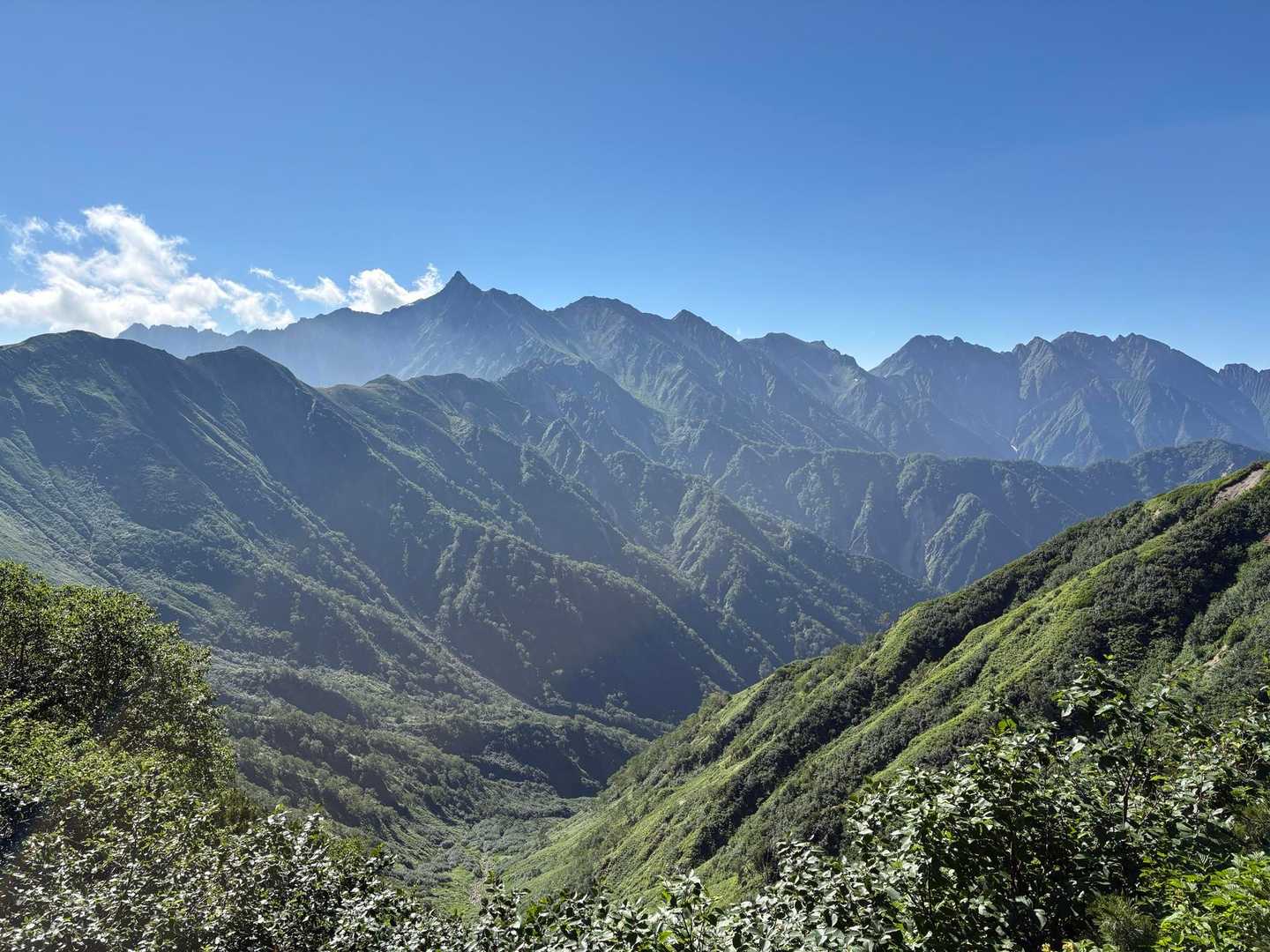 新穂高-小池新道-鏡平-弓折乗越-双六岳 往復コースの写真