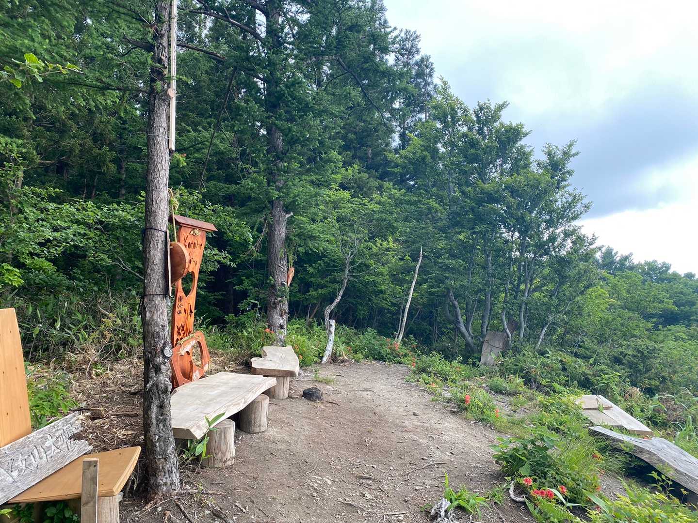 八乙女山五合目登山口 往復コースの写真
