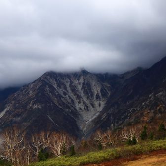展望台に到着　雲の切れ間から白馬岳と白馬三山がお目見え