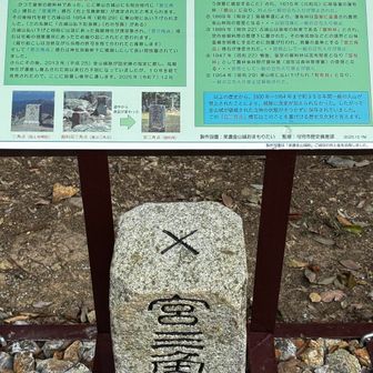 《🏔️古城山》　277m
宮三角点の説明ボード
ふむふむ〜なるほど🧐