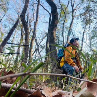 椅子のような形をした木を発見😳

ついつい座ってしまいました🤣
変質者にしか見えない😂
