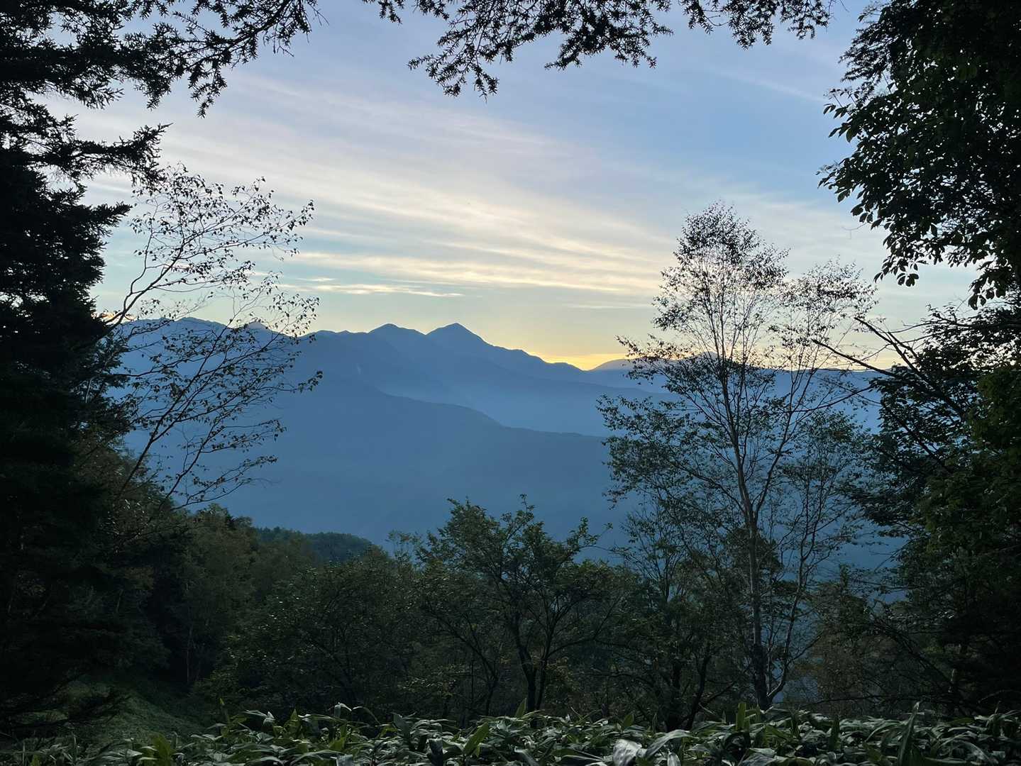 明け始める空