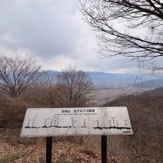 さくら🌸コースを歩いたが見頃は少し先。眺望が開ける場所でも、北アルプスは残念😢