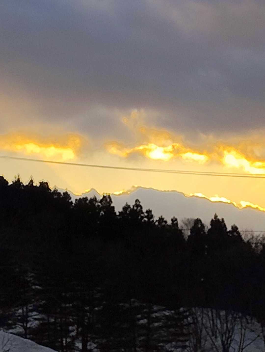 空が燃えていた🔥
暗くなる前には帰宅できました！