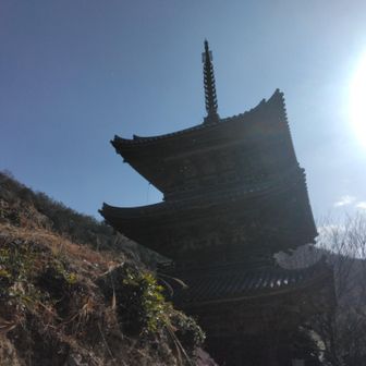 三重塔。重要文化財だそうです。