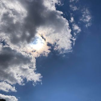 下山しました。
ホッと一安心で青空を見上げます。気持ちいい天気にも感謝です！