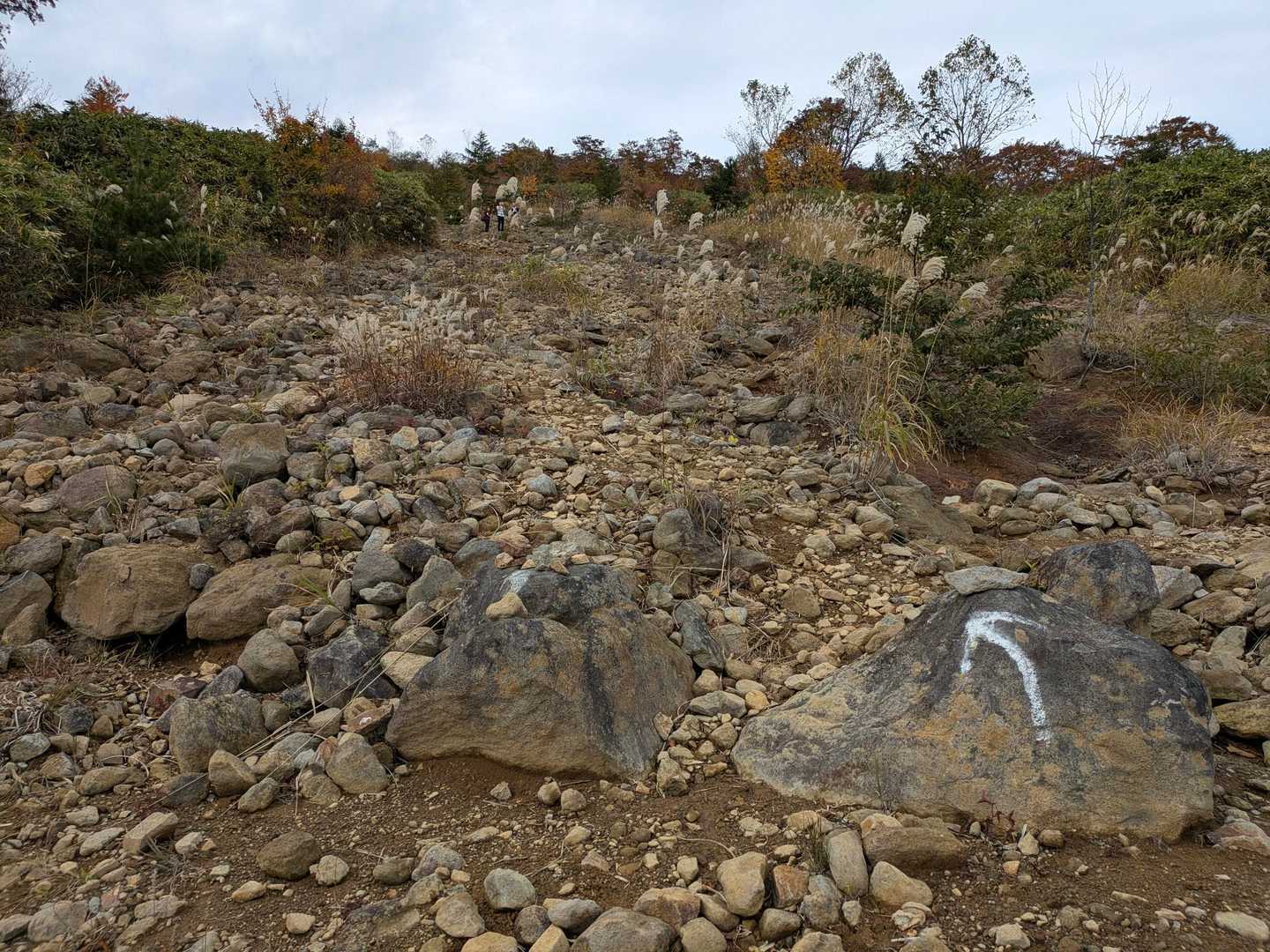 足元が小石や岩になる。