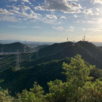仁寿山⛰️（右）と御旅山⛰️（左）