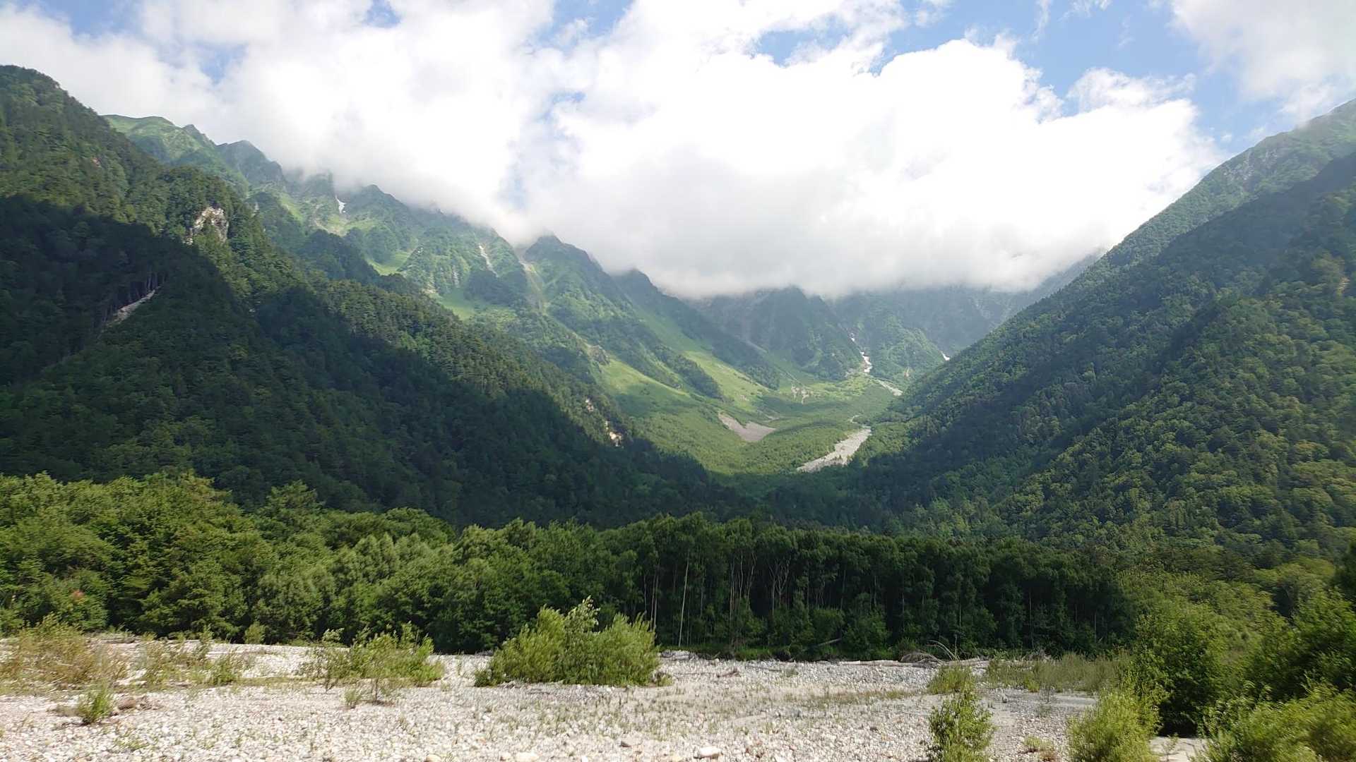 上高地バス停-河童橋-徳沢登山口 縦走コースの写真