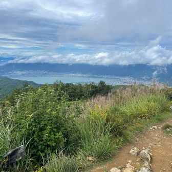 東峰から諏訪湖