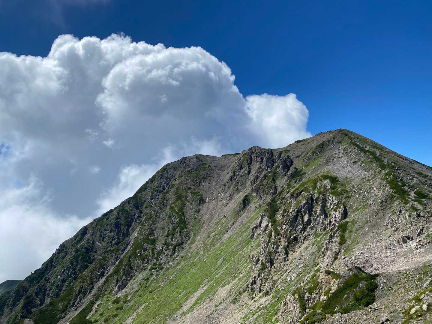 聖岳登山口-小聖岳-聖岳-兎岳-小兎岳-中盛丸山-百間平- 縦走コースの写真