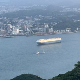 大型タンカーがどこかに向かってます。😆
