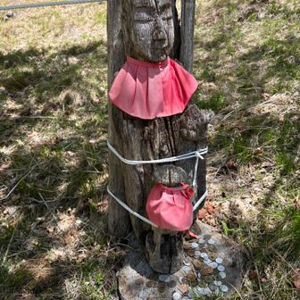 珍しい木製のお地蔵様