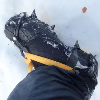 今日のアイゼン
見えづらいが、前爪のある10本爪