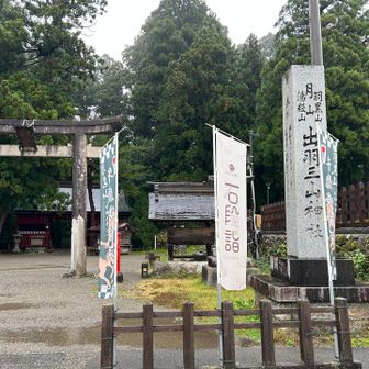 宿泊していた酒田市のホテルから羽黒山の登山口まで車で35分でした🚗