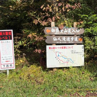 ようやく登山口という名の下山口
駐車場🅿️にて
五の池小屋ストーブ番人した時に一緒にお喋りしたお姉さん4人組と再会。