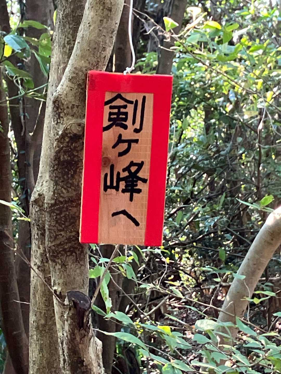 西尾根コース登山口-剣ヶ峰 往復コースの写真