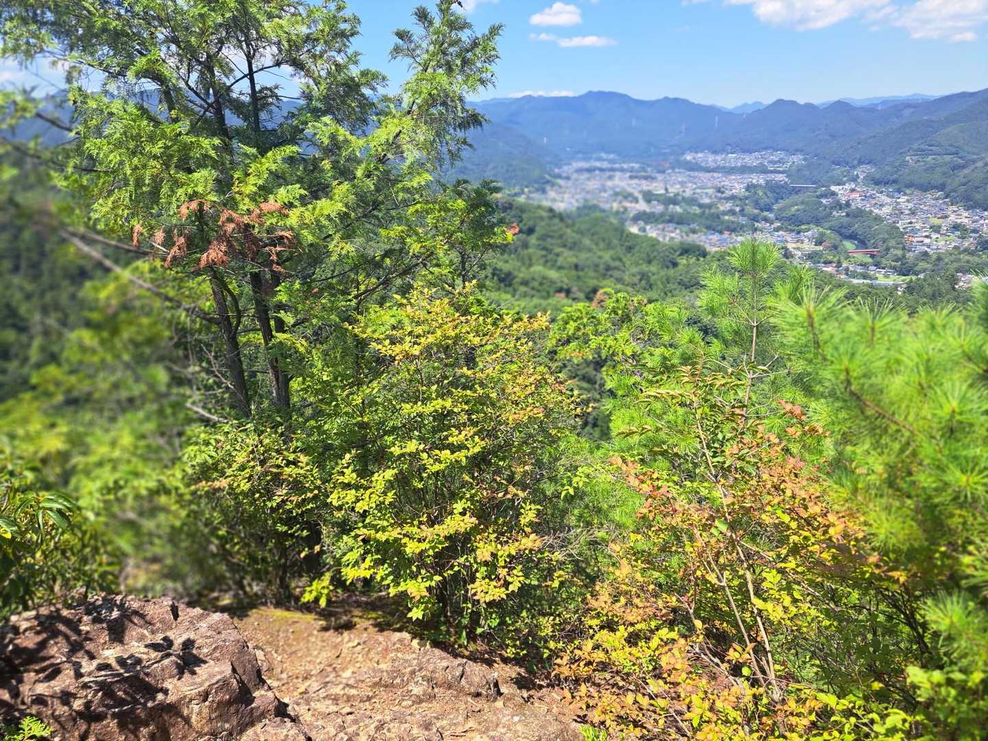 稲荷神社前バス停-天狗岩自然歩道入口-要害山-赤ぼっこ-馬 縦走コースの写真