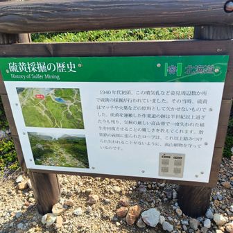 どうやらこのあたりでは硫黄の採掘をしていたみたいです🤔
