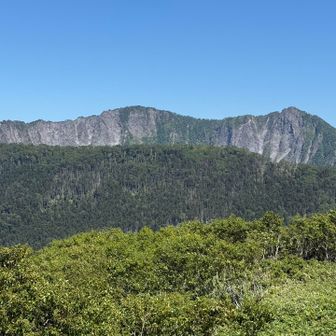 摩周岳zoom:右上が山頂