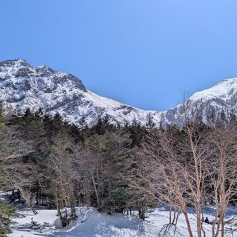 無事降りることができた。写真中央を登ってきたことになる。楽しかった。
