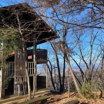 木々で見えませんでしたが、葉っぱが全て落ち見通しが良くなりました