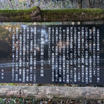 土田城址。江戸時代の記録にみる土田城