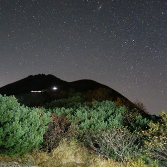 悪沢岳と星空🌠