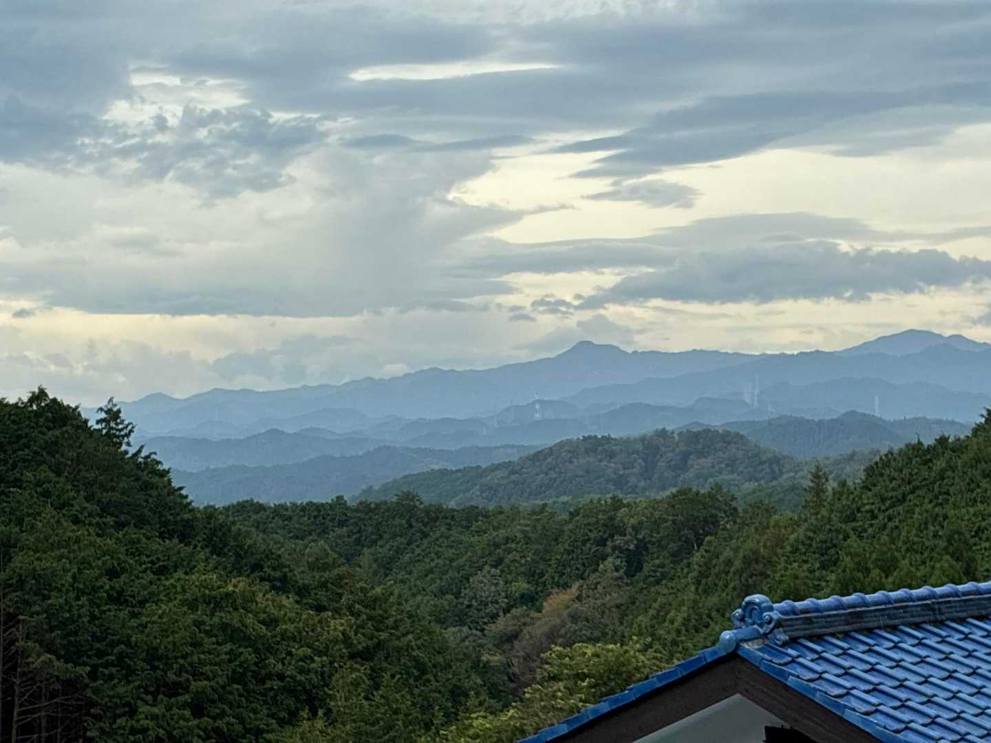 駒高からの景色　大岳山は見えるが富士山はお隠れ🫥