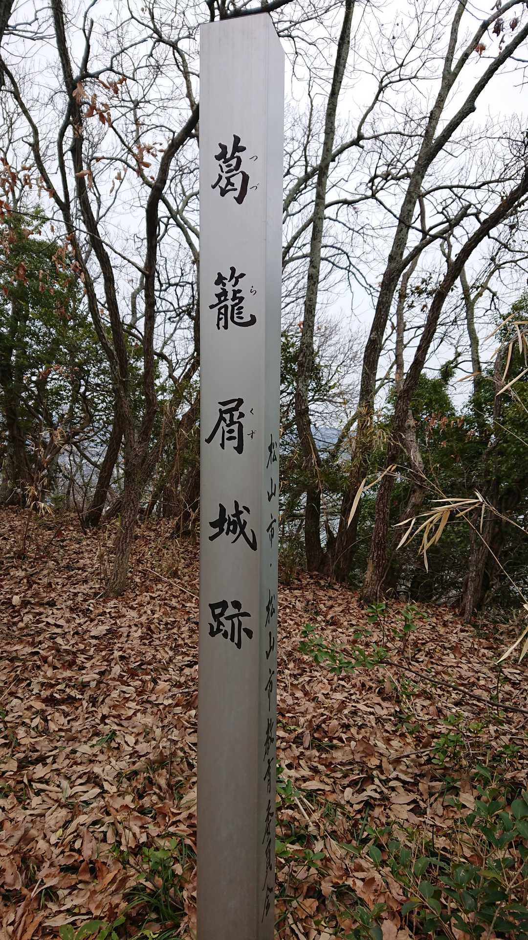 葛籠屑（つづらくず）城跡と書いてありました。
河野一族の居城だったようです。