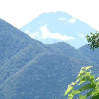 天目山のお寺から富士山眺望。
