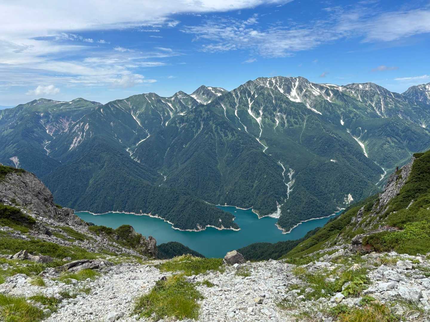 針ノ木峠-蓮華岳-針ノ木岳-スバリ岳-赤沢岳-鳴沢岳-新越 縦走コースの写真