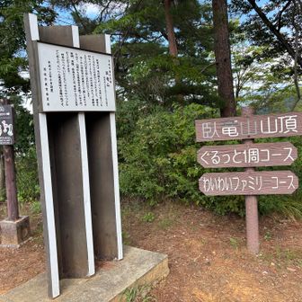 直ぐに、
臥竜山山頂🙌
あずまやもあります♬