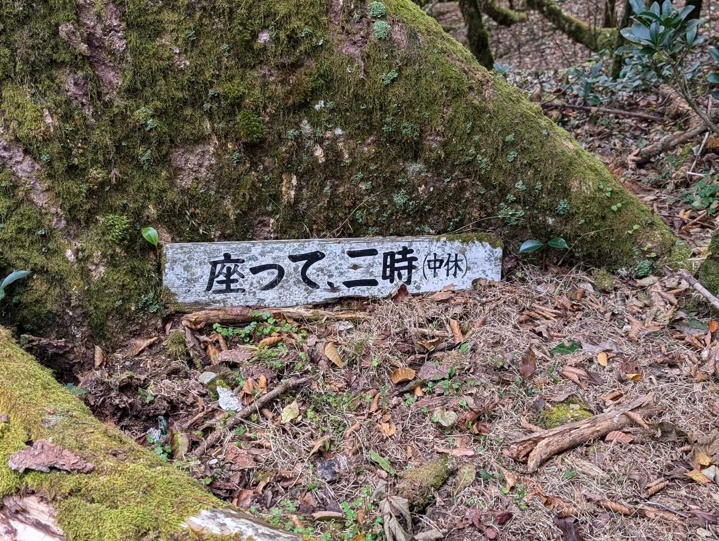 いくつも看板があって休憩を促してくれる