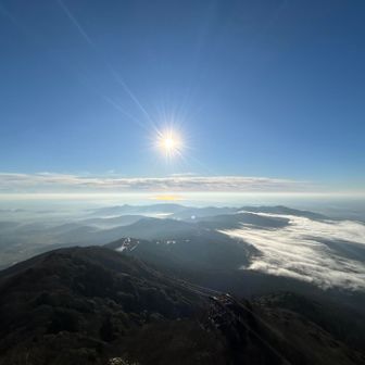 女体山に戻り撮影
西だけ雲が張ってきた
では下山開始🫡