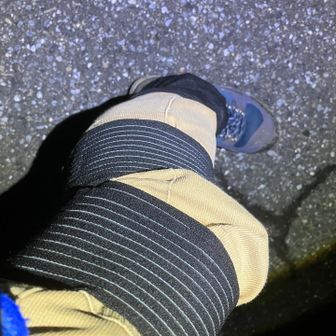 サポーター忘れたので一旦戻ってます