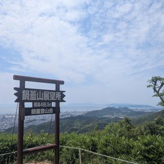 写真を全然取らずにサクサク歩き、鍋蓋山到着〜